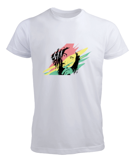 Tisho - Bob Marley Tasarım Baskılı Erkek Tişört