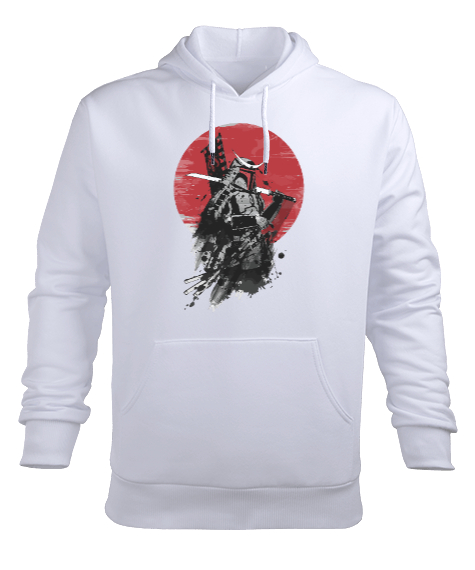 Tisho - Boba Fett, samurai Beyaz Erkek Kapüşonlu Hoodie Sweatshirt