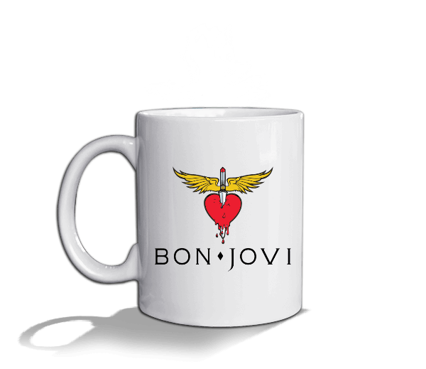 Tisho - Bon Jovi Beyaz Kupa Bardak