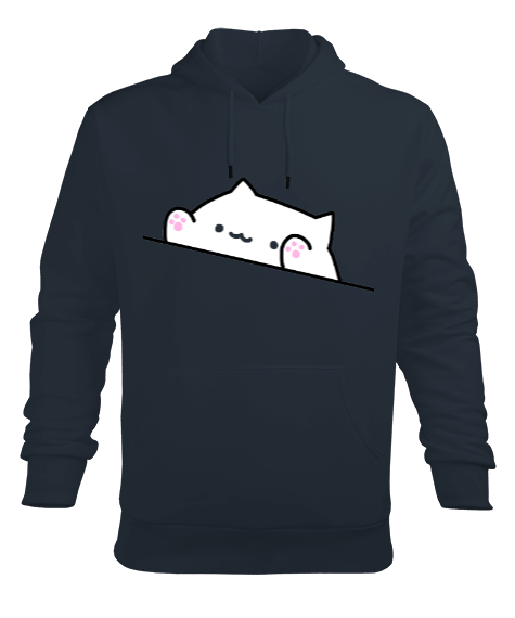 Tisho - Bongo Cat Erkek Kapüşonlu Hoodie Sweatshirt