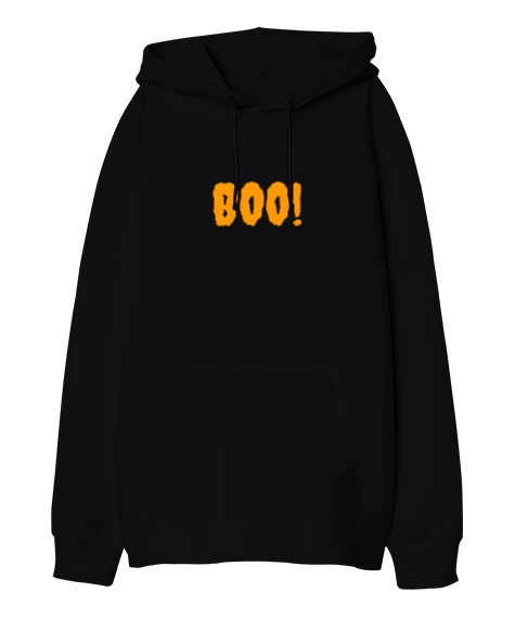 Tisho - BOO Oversize Unisex Kapüşonlu Sweatshirt