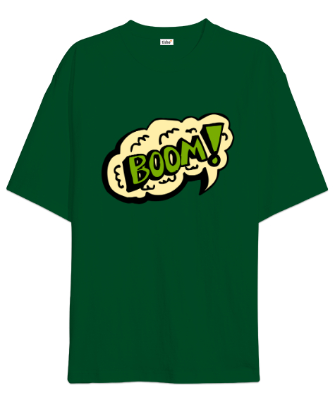 Tisho - BOOM Çimen Yeşili Oversize Unisex Tişört