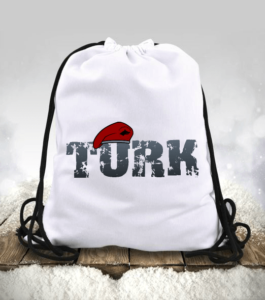 Tisho - Bordobere ve Türk yazılı Büzgülü spor çanta