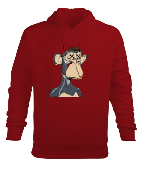 Tisho - Bored Ape Tacht Club Baskılı Erkek Kapüşonlu Hoodie Sweatshirt