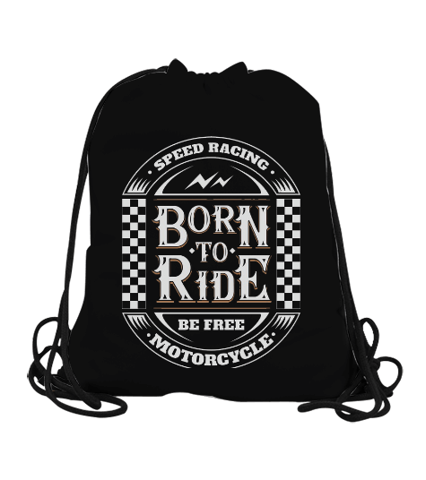 Tisho - Born To Ride Tasarım Büzgülü Spor Çanta
