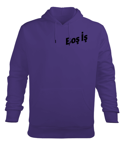 Tisho - Boş İş | Basic Purple Sweatshirt Erkek Kapüşonlu Hoodie Sweatshirt