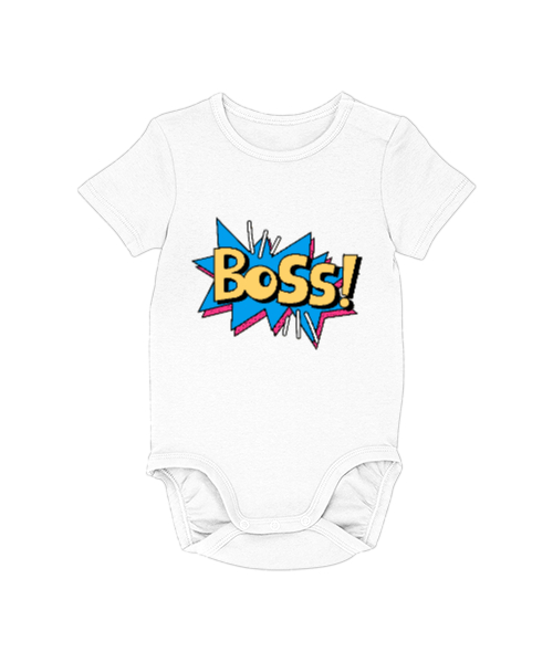 Tisho - Boss Patron Çocuk Beyaz Bebek Zıbını