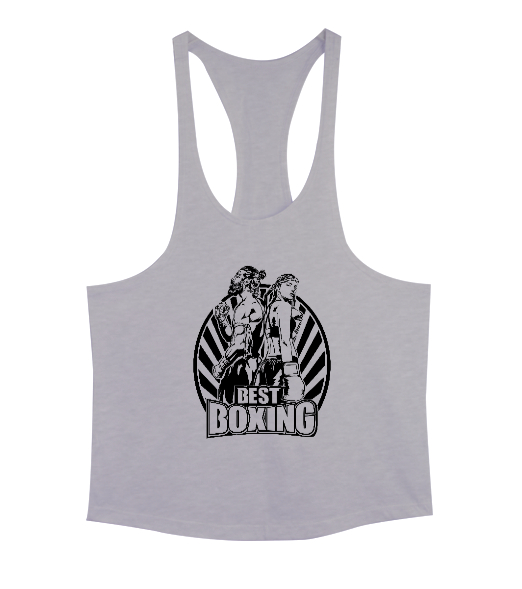 Tisho - Boxing - Boks Gri Erkek Tank Top Atlet