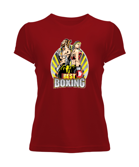 Tisho - Boxing - Boks Kırmızı Kadın Tişört
