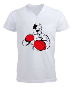 Tisho - Boxing Dog Erkek Kısa Kol V Yaka Tişört