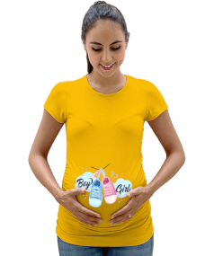 Boy Girl Kadın Hamile Tişört - Tisho