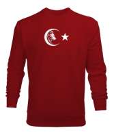 Bozkurt Türkiye Kırmızı Erkek Sweatshirt - Tisho