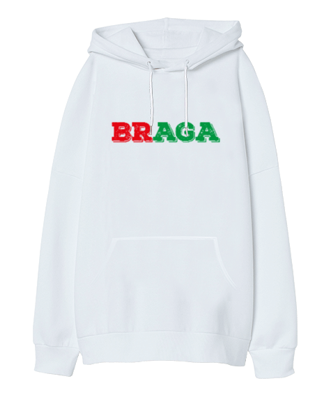 Tisho - Braga Oversize Unisex Kapüşonlu Sweatshirt