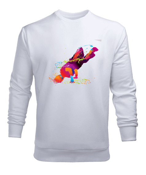 Tisho - Breakdance Tasarım Baskılı Erkek Sweatshirt