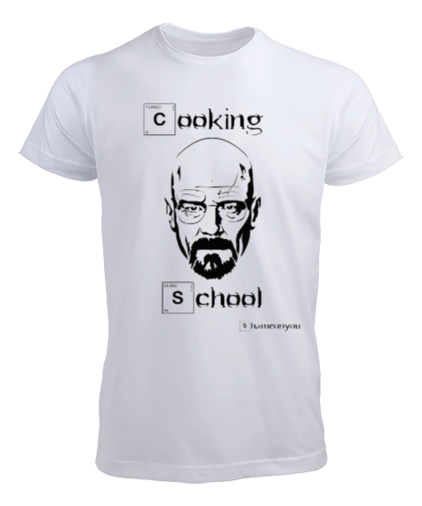 Tisho - Breaking Bad Cooking School Beyaz Erkek Tişört