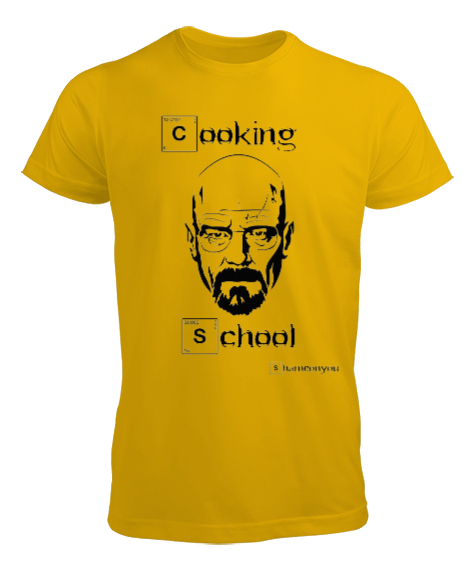 Tisho - Breaking Bad Cooking School Sarı Erkek Tişört