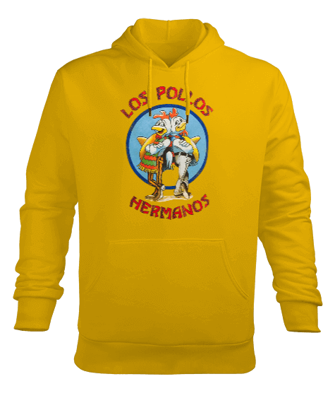 Tisho - Breaking Bad Los Pollos Hermanos Tasarım Baskılı Erkek Kapüşonlu Hoodie Sweatshirt