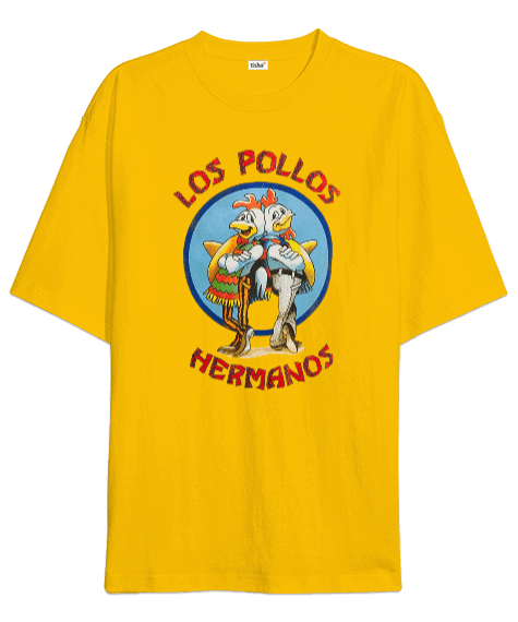 Tisho - Breaking Bad Los Pollos Hermanos Tasarım Baskılı Oversize Unisex Tişört