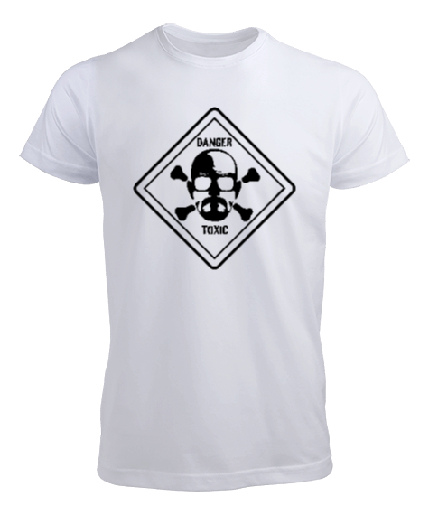 Tisho - Breaking Bad - Skull Danger Toxic Beyaz Erkek Tişört