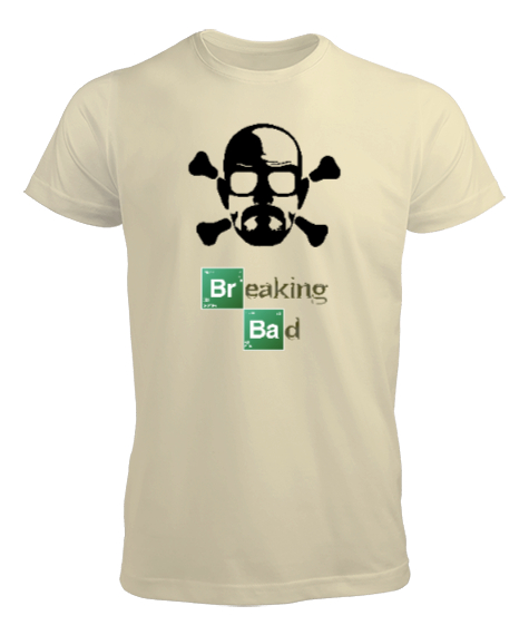 Tisho - Breaking Bad - Skull Krem Erkek Tişört