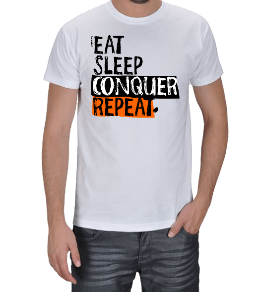 Tisho - Brock Lesnar Eat Sleep Conquer Repeat Erkek Tişört