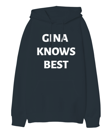 Tisho - brooklyn 99 - GINA KNOWS BEST Oversize Unisex Kapüşonlu Sweatshirt