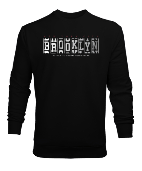 Tisho - brooklyn denim streetwear Siyah Erkek Sweatshirt