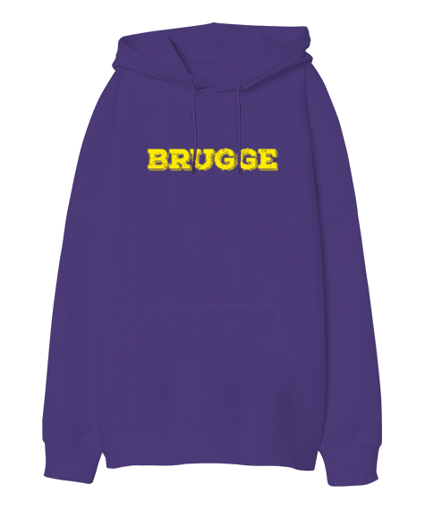 Tisho - Brugge Oversize Unisex Kapüşonlu Sweatshirt