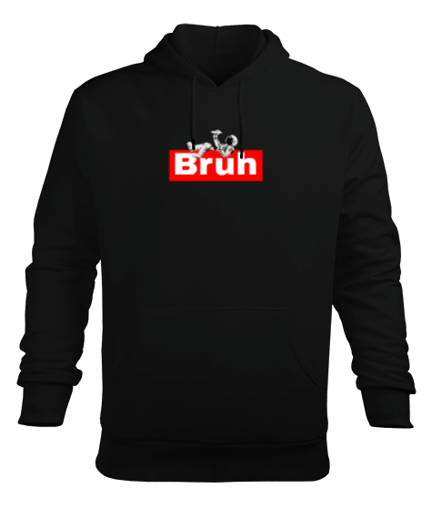 Tisho - Bruh Astronot Erkek Kapüşonlu Hoodie Sweatshirt