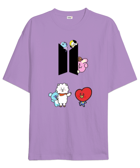 BT21 Oversize Unisex Ti ort Oversize Unisex Ti ort Tasar mlar Tisho Tisho Dukkan