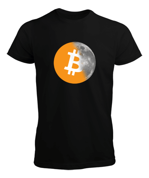 Tisho - BTC to the Moon v1T Black Erkek Tişört