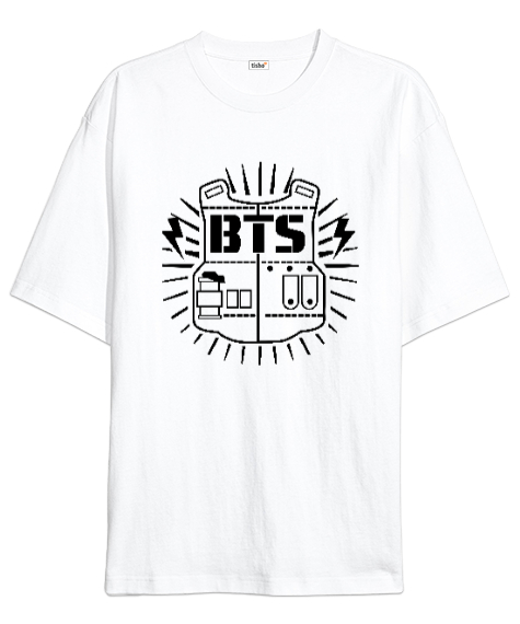 Tisho - BTS Old Beyaz Oversize Unisex Tişört