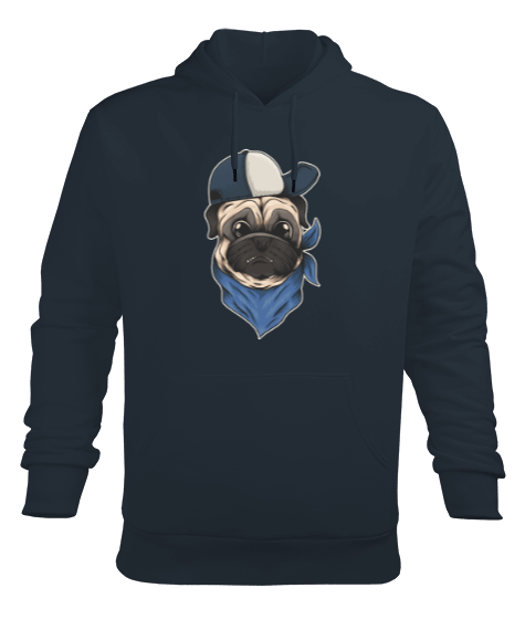 Tisho - buldog tasarimli hoodies Erkek Kapüşonlu Hoodie Sweatshirt