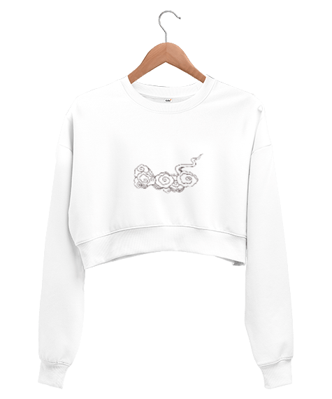 Tisho - BULUT Kadın Crop Sweatshirt