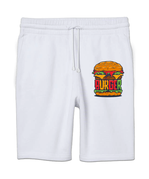 Tisho - Burger tasarım Unisex Sweatshirt Şort Regular Fit