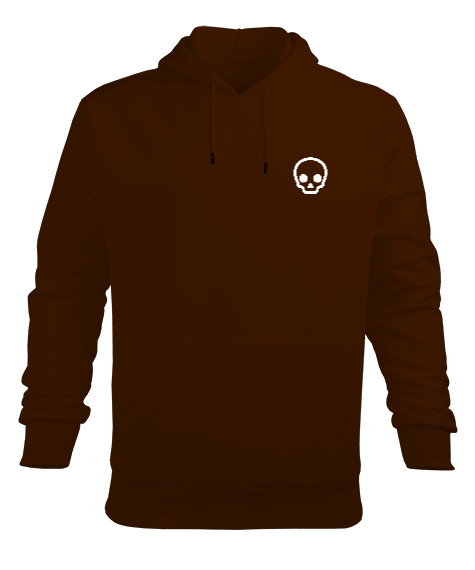 Tisho - Burning Skull Erkek Kapüşonlu Hoodie Sweatshirt