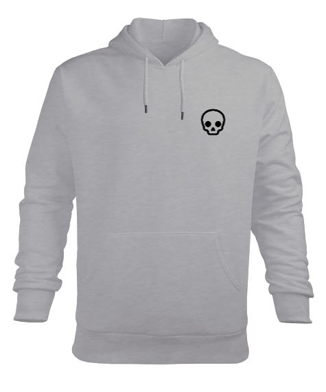 Tisho - Burning Skull Erkek Kapüşonlu Hoodie Sweatshirt