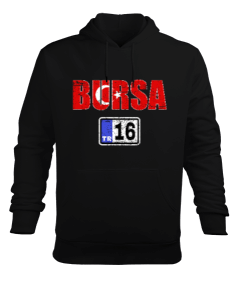bursa şehir,Türkiye,Türkiye bayrağı. Erkek Kapüşonlu Hoodie Sweatshirt - Tisho
