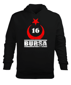 bursa şehir,Türkiye,Türkiye bayrağı. Erkek Kapüşonlu Hoodie Sweatshirt - Tisho