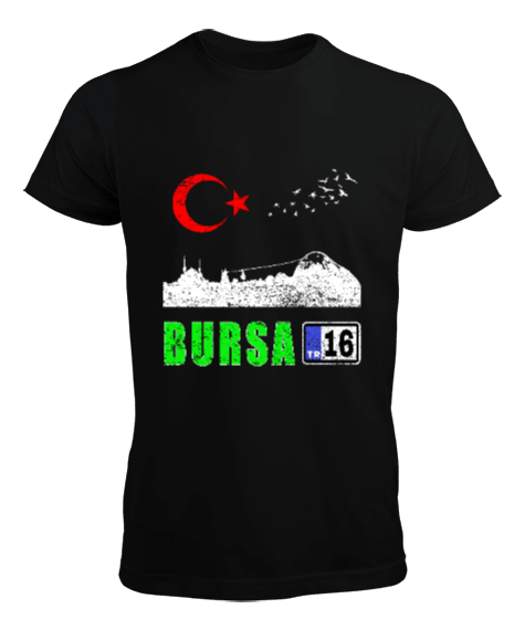 Tisho - bursa şehir,Türkiye,Türkiye bayrağı. Erkek Tişört