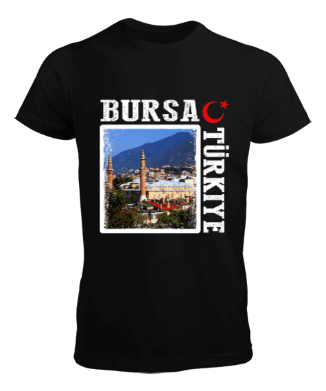 Tisho - bursa şehir,Türkiye,Türkiye bayrağı. Erkek Tişört