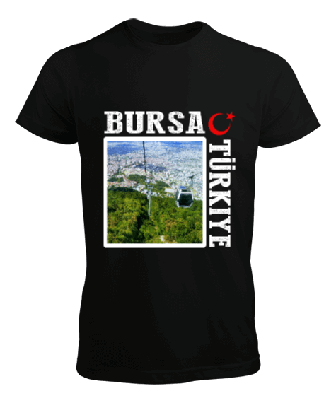 Tisho - bursa şehir,Türkiye,Türkiye bayrağı. Erkek Tişört