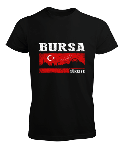 Tisho - bursa şehir,Türkiye,Türkiye bayrağı. Erkek Tişört