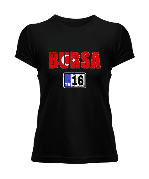bursa şehir,Türkiye,Türkiye bayrağı. Kadın Tişört - Tisho