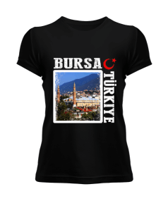bursa şehir,Türkiye,Türkiye bayrağı. Kadın Tişört - Tisho