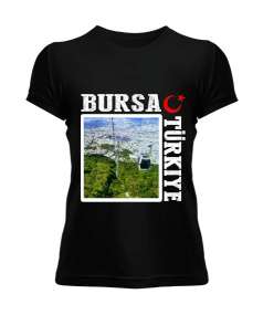 bursa şehir,Türkiye,Türkiye bayrağı. Kadın Tişört - Tisho