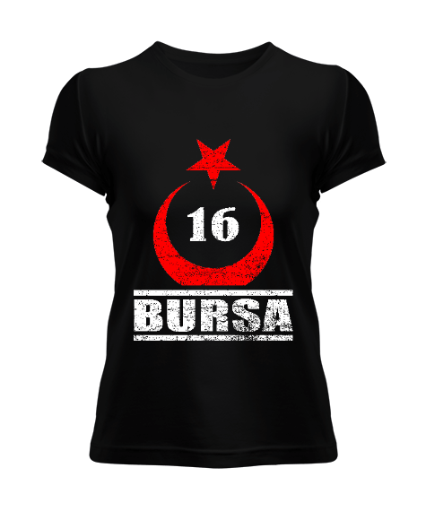 Tisho - bursa şehir,Türkiye,Türkiye bayrağı. Kadın Tişört