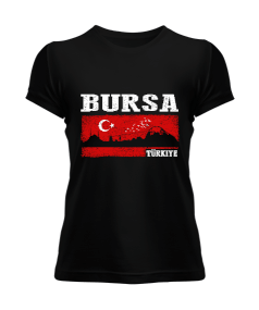 bursa şehir,Türkiye,Türkiye bayrağı. Kadın Tişört - Tisho