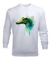 Bursanın Timsahı Türkiye Beyaz Erkek Sweatshirt - Tisho