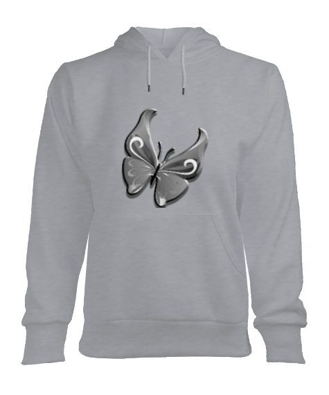 Tisho - Buterfly Kadın Kapşonlu Hoodie Sweatshirt